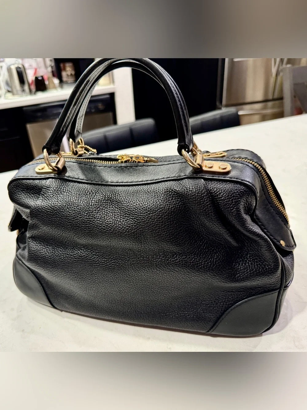 Coach Lane Satchel in Polished Pebble Leather